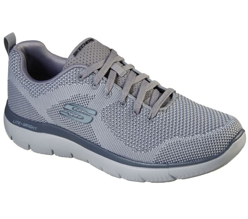 Skechers Herr Ljus Grå Sneakers - Summits - Brisbane - Sverige (EPJZN-3286)